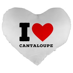 I love cantaloupe  Large 19  Premium Heart Shape Cushions from ArtsNow.com Front