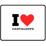 I love cantaloupe  Two Sides Fleece Blanket (Medium)