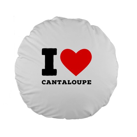 I love cantaloupe  Standard 15  Premium Flano Round Cushions from ArtsNow.com Front