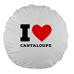 I love cantaloupe  Large 18  Premium Flano Round Cushions