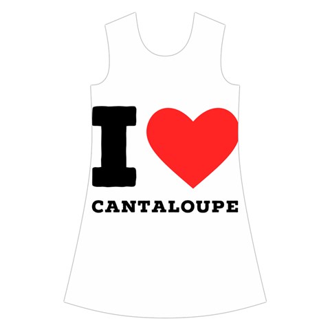 I love cantaloupe  Kids  Short Sleeve Velvet Dress from ArtsNow.com Front