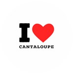 I love cantaloupe  Wooden Bottle Opener (Round)