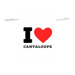 I love cantaloupe  Lightweight Drawstring Pouch (L) from ArtsNow.com Back