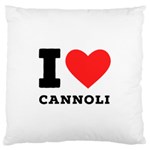 I love cannoli  Large Premium Plush Fleece Cushion Case (One Side)