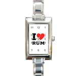 I love rum Rectangle Italian Charm Watch