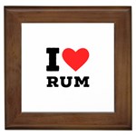 I love rum Framed Tile