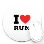 I love rum Round Mousepad