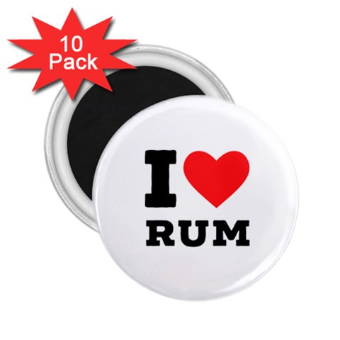 I love rum 2.25  Magnets (10 pack)  from ArtsNow.com Front