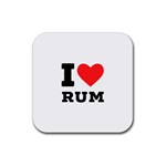 I love rum Rubber Coaster (Square)