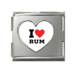 I love rum Mega Link Heart Italian Charm (18mm)