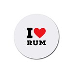 I love rum Rubber Coaster (Round)