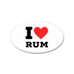 I love rum Sticker (Oval)