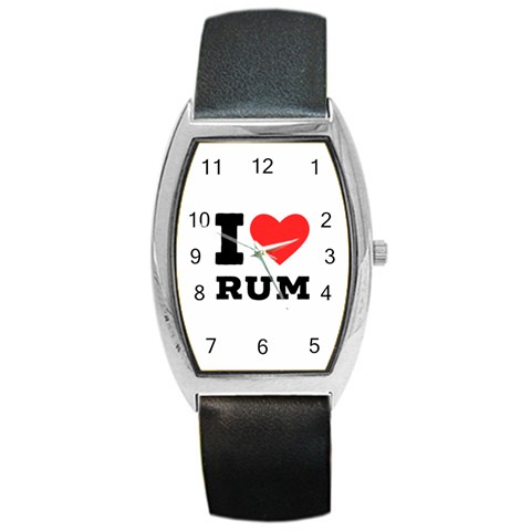 I love rum Barrel Style Metal Watch from ArtsNow.com Front