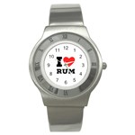 I love rum Stainless Steel Watch