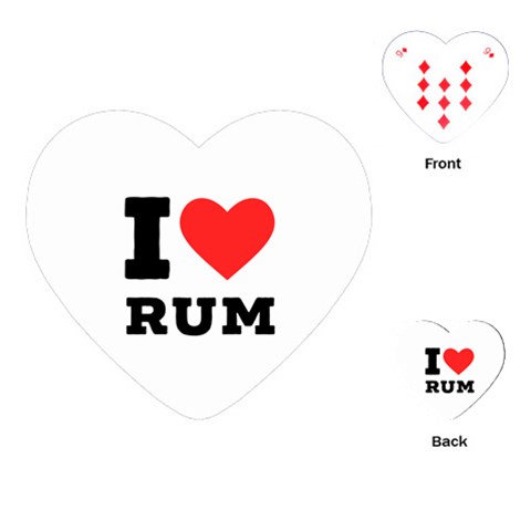 I love rum Playing Cards Single Design (Heart) from ArtsNow.com Front