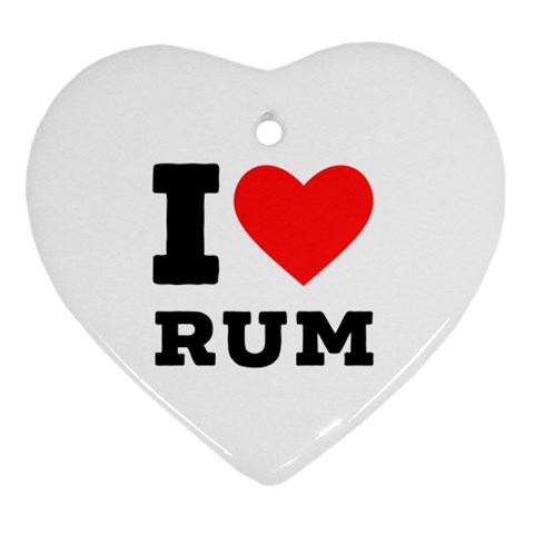 I love rum Heart Ornament (Two Sides) from ArtsNow.com Front