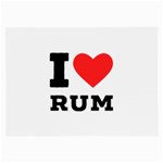 I love rum Large Glasses Cloth (2 Sides)