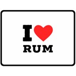 I love rum Fleece Blanket (Large)