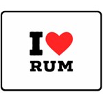 I love rum Fleece Blanket (Medium)