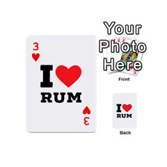 I love rum Playing Cards 54 Designs (Mini) from ArtsNow.com Front - Heart3
