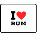 I love rum Two Sides Fleece Blanket (Medium)