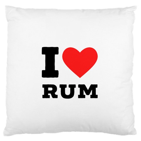 I love rum Standard Premium Plush Fleece Cushion Case (One Side) from ArtsNow.com Front