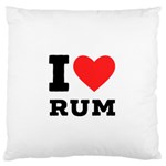 I love rum Large Premium Plush Fleece Cushion Case (One Side)