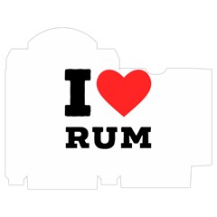 I love rum Playing Cards Single Design (Rectangle) with Custom Box from ArtsNow.com Poker Box