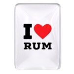 I love rum Rectangular Glass Fridge Magnet (4 pack)