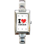 I love cocoa Rectangle Italian Charm Watch