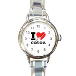 I love cocoa Round Italian Charm Watch