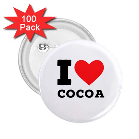 I love cocoa 2.25  Buttons (100 pack)  from ArtsNow.com Front