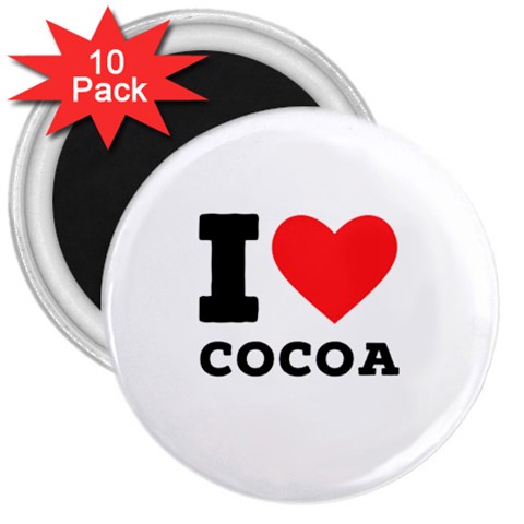 I love cocoa 3  Magnets (10 pack)  from ArtsNow.com Front