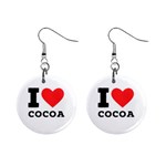 I love cocoa Mini Button Earrings