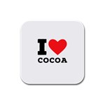 I love cocoa Rubber Square Coaster (4 pack)