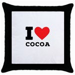 I love cocoa Throw Pillow Case (Black)