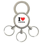 I love cocoa 3-Ring Key Chain