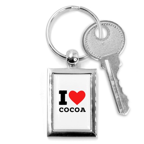 I love cocoa Key Chain (Rectangle) from ArtsNow.com Front