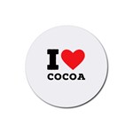 I love cocoa Rubber Coaster (Round)