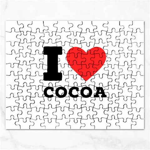 I love cocoa Rectangular Jigsaw Puzzl from ArtsNow.com Front