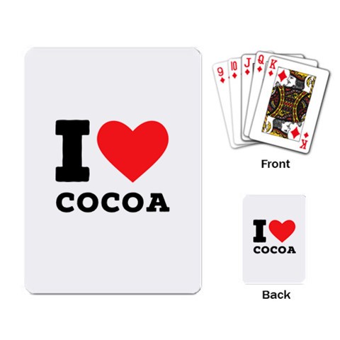 I love cocoa Playing Cards Single Design (Rectangle) from ArtsNow.com Back