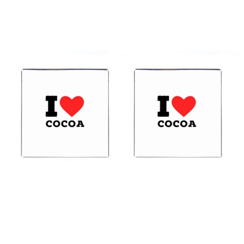 I love cocoa Cufflinks (Square) from ArtsNow.com Front(Pair)