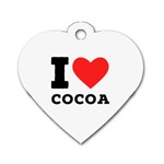 I love cocoa Dog Tag Heart (Two Sides)