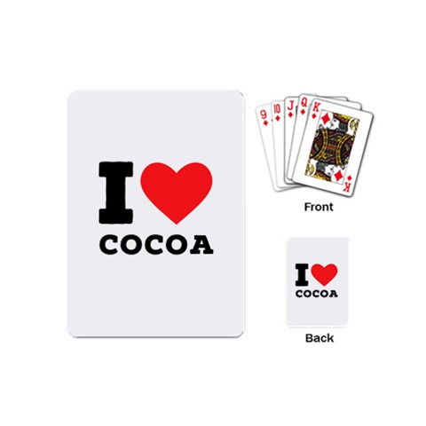 I love cocoa Playing Cards Single Design (Mini) from ArtsNow.com Back