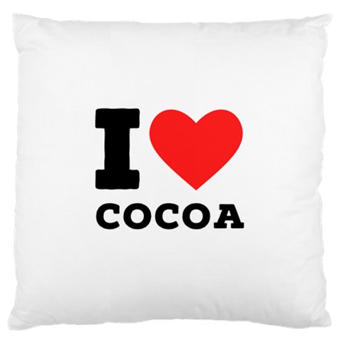 I love cocoa Large Premium Plush Fleece Cushion Case (One Side) from ArtsNow.com Front