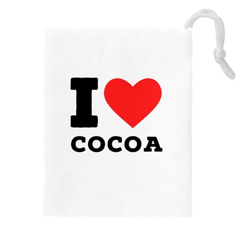 I love cocoa Drawstring Pouch (4XL) from ArtsNow.com Front