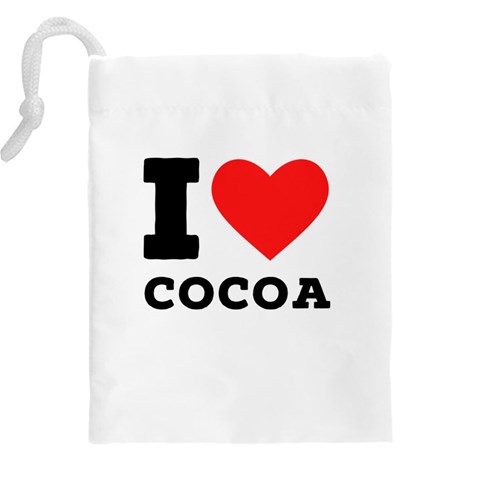 I love cocoa Drawstring Pouch (4XL) from ArtsNow.com Back