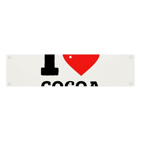 I love cocoa Banner and Sign 4  x 1  from ArtsNow.com Front