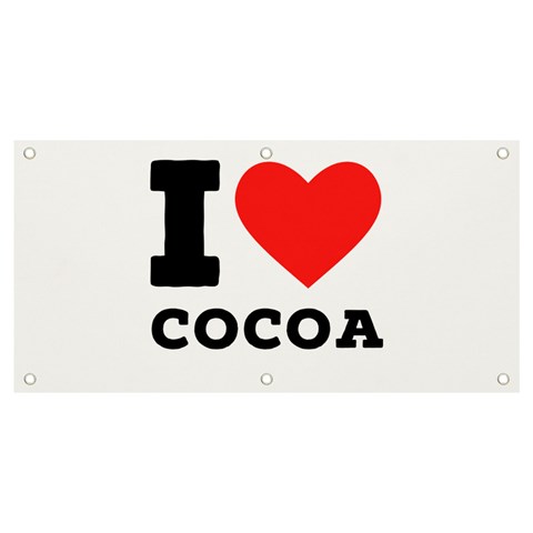 I love cocoa Banner and Sign 4  x 2  from ArtsNow.com Front