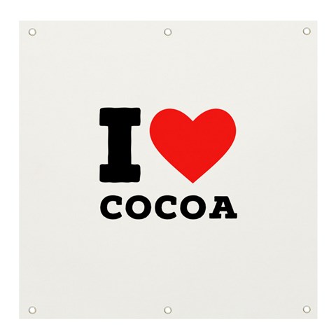 I love cocoa Banner and Sign 4  x 4  from ArtsNow.com Front